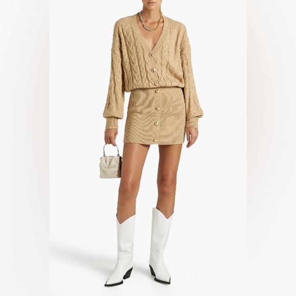 Retrofete | Dresses | Nwt Retrofete Tala Cable Knit Mini Dress Beige |  Poshmark